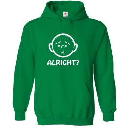 Alright Face Funny Unisex Novelty Kids and Adults Pullover Hooded Sweatshirt